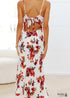 White Spaghetty Strap Boho Maxi Dress Aspen